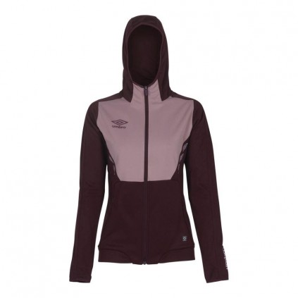 Umbro Core Tech Hood Zip - Burgunder Dame