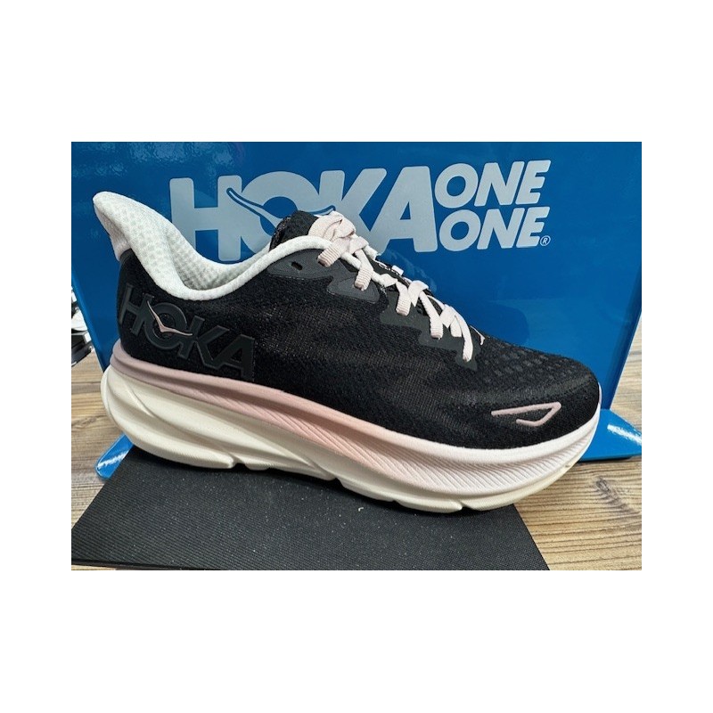 HOKA Clifton 9 dame i farge Obsidian/Quartz