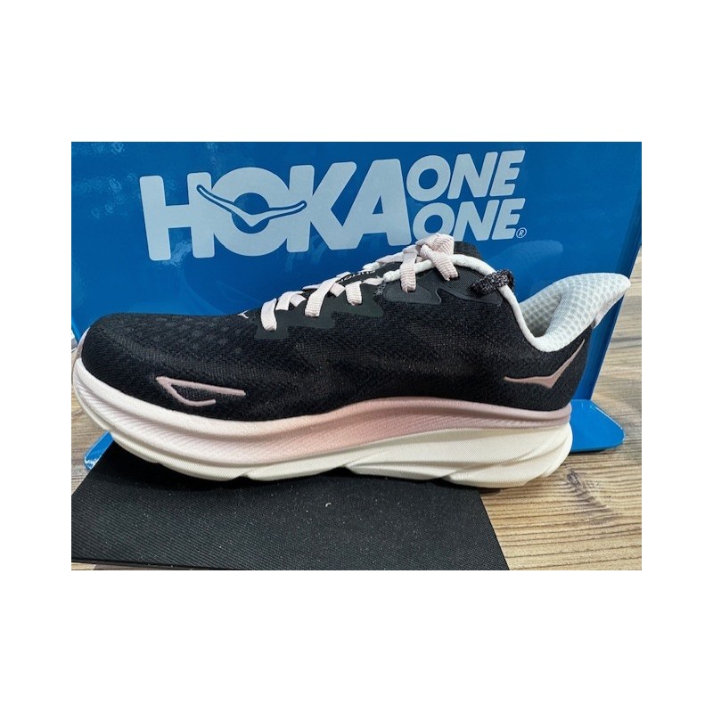 HOKA Clifton 9 dame i farge Obsidian/Quartz