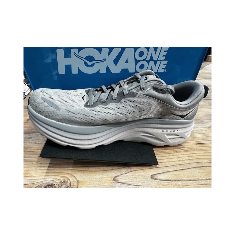 Hoka Bondi 8 herre/Sharkskin/Harbor Mist