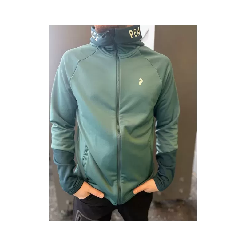 Peak Performance Rider zip hood herre / hydro fresh infinity teel