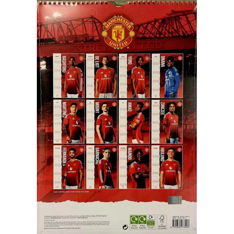 Manchester United Fotballkalender 2025