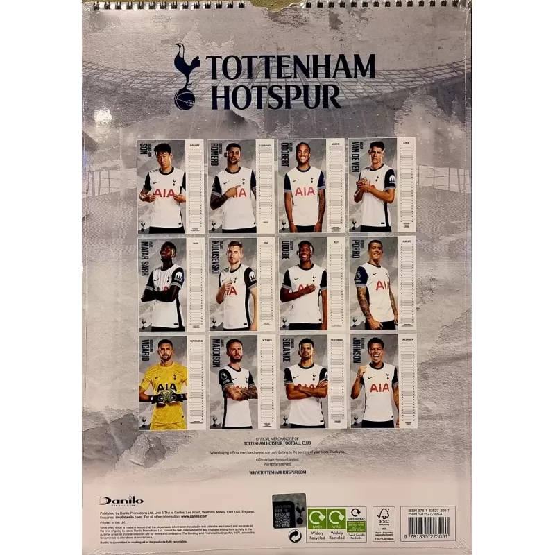 Tottenham Hotspur Fotballkalender 2025